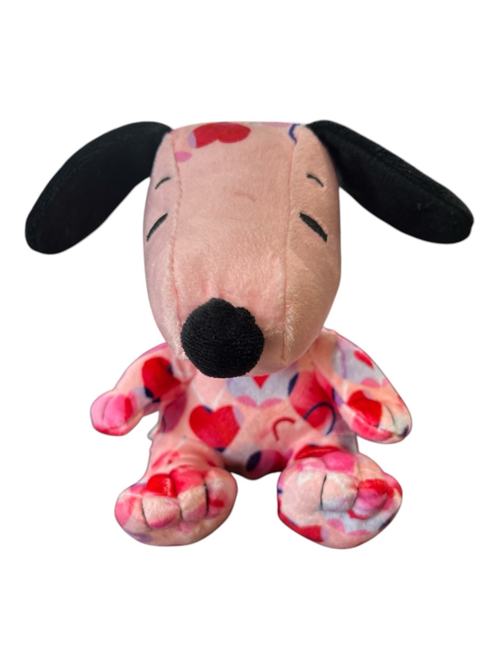 Hallmark 2022 Peanuts Snoopy Pink Hearts Valentine's Day Plush 7" Displayed Only
